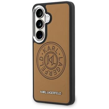 Case Karl Lagerfeld Perforated KL MagSafe Защитный чехол для Samsung Galaxy S26 / коричневый (KLHMS26SPSKRPMW)