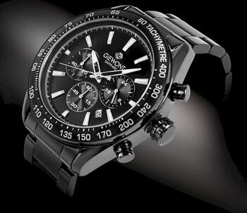 Giewont Vīriešu pulkstenis Chronograph Sapphire / melns (GW9580-B2)