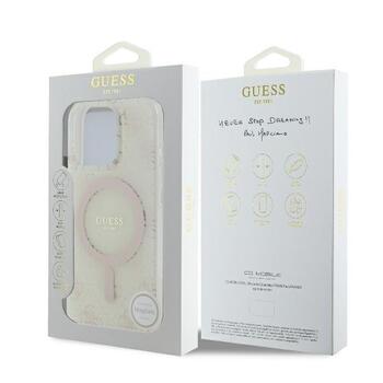Guess IML 4G Background MagSafe Защитный Чехол для Apple iPhone 16 Pro (GUHMP16LH4DTEH)