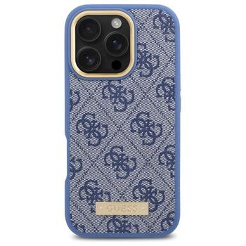 Guess GUHMP16LU4GPRB Hardcase 4G Logo Plate MagSafe Aizsargapvalks priekš iPhone 16 Pro 6.3