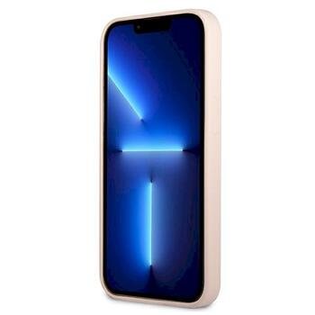 Guess GUHCP13MSLTGP Silicone Triangle Hardcase Aizsargapvalks priekš iPhone 13/14/15 6,1