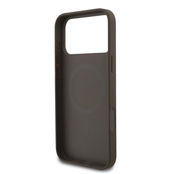 Guess PU Leather 4G Colored Ring MagSafe Case Защитный чехол для iPhone 17 Pro Max / коричневый (GUHMP17XG4GFRW)