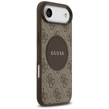 Case Guess 4G Circle Classic Logo MagSafe Защитный чехол для iPhone Air / коричневый (GUHMP17MP4PGRSGW)