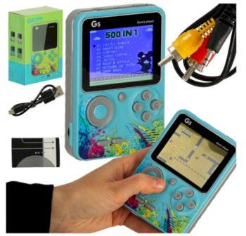 RoGer G5 Retro Mini Портативная Игровая Консоль (RO-3369-BL)