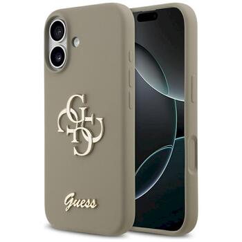 Guess Silicone Big 4G Script Case Защитный чехол для iPhone 17 / коричневый (GUHCP17SSC4GSMW)