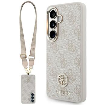 Guess 4G Big Rhinestone Triangle Strap MagSafe Защитный чехол для Samsung Galaxy S26 / розовый (GUHMS26SP4G4DCSP)
