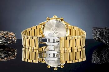 Giewont Chronograph Sapphire Vīriešu pulkstenis / zelta melns (GW8510-B5)