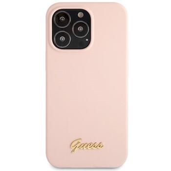 Guess GUHCP13XLSLMGLP Silicone Script Gold Log Защитный чехол для iPhone 13 Pro Max 6.7