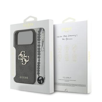 Guess PU 4G Metal Logo Strap Case Чехол для Apple iPhone 17 Pro Max (GUHCP17XP4GMGSK)