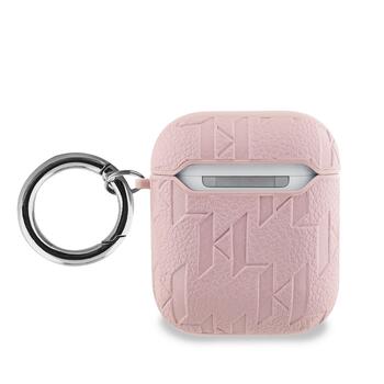 Karl Lagerfeld PU Embossed Choupette Head Case Защитный чехол для AirPods 1/2 / розовый (KLA2PGCHPP)
