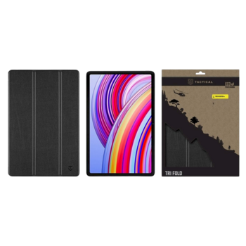 Tactical Book Tri Fold Case Planšetdatoru maciņš priekš Xiaomi Redmi Pad Pro / melns (TA-57983124224)