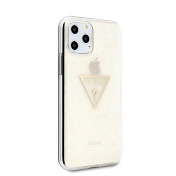 Guess GUHCN58SGTLGO Glitter Triangle Защитный чехол для iPhone 11 Pro / золотой (GUHCN58SGTLGO)