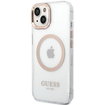 Guess GUHMP15MHTRMD Metal Outline Magsafe Защитный чехол для iPhone 15 Plus / 14 Plus 6.7