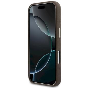 Guess FW Resin Logo Case Aizsargapvalks priekš iPhone 17 Pro / brūns (GUHCP17L5PS4RGGW)