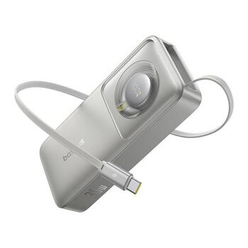 Baseus OS Free2Pull Power Bank Портативное зарядное устройство 10000mAh 30W + кабель / серый (P10073701843-00)