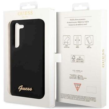 Guess GUHCS23MSLSMK S23+ S916 Защитный чехол Silicone Vintage Gold Logo / чёрный (GUHCS23MSLSMK)