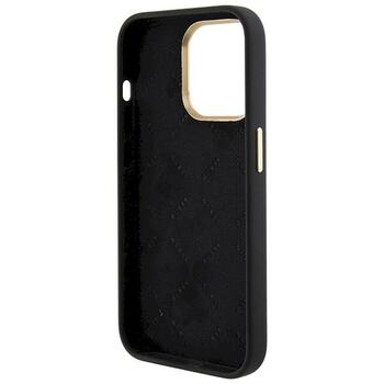Guess GUHCP15XM4DGPK Silicone Logo Strass 4G Aizsargapvalks priekš iPhone 15 Pro Max 6.7