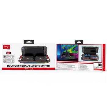 iPega SW2210 Multifunctional Charging RGB Stand Зарядная подставка с RGB для Nintendo Switch 2 / чёрный (PG-SW2210)