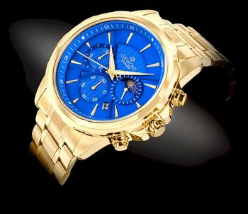 Giewont Мужские часы Chronograph Sapphire / золотой/синий (GW9460-B5)