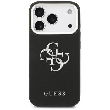 Case Guess Grained Big 4G Classic Logo Защитный чехол для iPhone 17 Pro / чёрный (GUHCP17LPG4SMCEK)