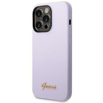 Guess GUHCP14XSLSMU Silicone Vintage Gold Logo Hardcase Защитный чехол для iPhone 14 Pro Max 6,7