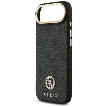 Guess 4G Strass Logo & Big Strap Metal Buttons MagSafe Защитный чехол для iPhone Air / чёрный (GUHMP17MP4G4DCSK)