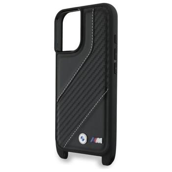 BMW M Edition Carbon Stripe & Strap Aizsargapvalks priekš Apple iPhone 16 Plus (BMHCP16M23PSCCK)