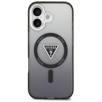 Case Guess IML Gradient Triangle Logo MagSafe Защитный чехол для iPhone 17 / чёрный (GUHMP17SHGTMLCGK)