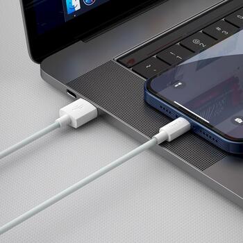 Baseus Simple Wisdom Data Cable Kit Кабель для передачи данных USB to Lightning 2.4A 1.5m (2шт/набор) / белый (TZCALZJ-02)