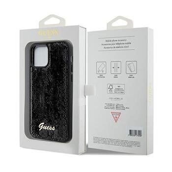 Guess GUHCP12MPSFDGSK Sequin Script Metal Aizsargapvalks priekš iPhone 12/12 Pro 6.1