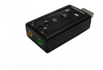 Savio AK-01 Аудио Карта USB / 7.1 / Регулируемая Громкость / Микрофон (AK-01)