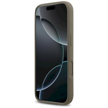 Guess Silicone Big 4G Script Case Защитный чехол для iPhone 17 Pro / коричневый (GUHCP17LSC4GSMW)