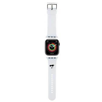 Karl Lagerfeld Strap KLAWMSLCNH Ремешок для часов Apple Watch 38/40/41mm / белый 3D Rubber Choupette Heads (KLAWMSLCNH)