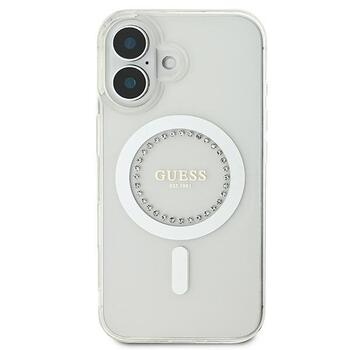 Guess GUHMP16MPFTDTEH Hardcase IML Rhinestones MagSafe Защитный чехол для iPhone 16 Plus 6.7
