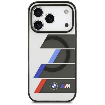 BMW M IML Metal Buttons Tricolor Lines MagSafe Case Защитный Чехол для Apple iPhone 17 Pro Max (BMHMP17X25HTTRIA)