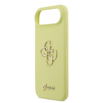 Guess Liquid Silicone 4G Metal Logo Case Защитный чехол для iPhone Air / жёлтый (GUHCP17MSC4GLMY)