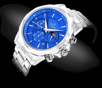 Giewont Chronograph Sapphire Vīriešu pulkstenis / sudraba-zils (GW9460-B3)