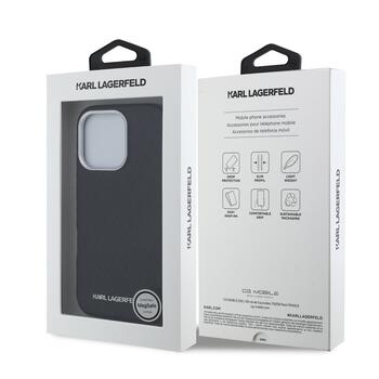 Karl Lagerfeld Grained PU Repeated Logo MagSafe Case Чехол для Apple iPhone 16 Pro Max (KLHMP16XPGKLFOFK)