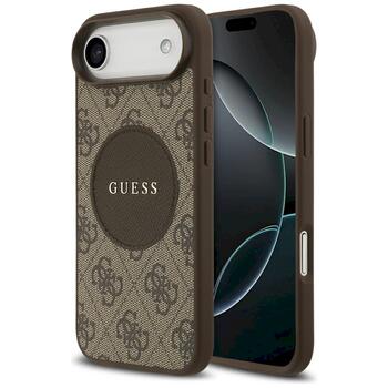 Case Guess 4G Circle Classic Logo MagSafe Защитный чехол для iPhone Air / коричневый (GUHMP17MP4PGRSGW)