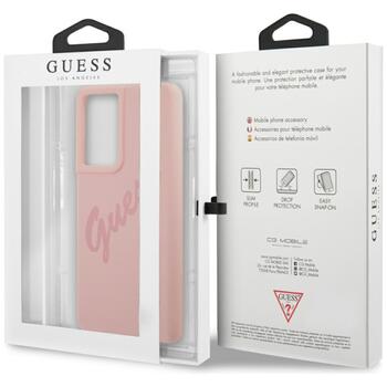Guess GUHCS21LLSVSPI Script Vintage Защитный чехол для Samsung Galaxy S21 Ultra G998 / розовый (GUHCS21LLSVSPI)
