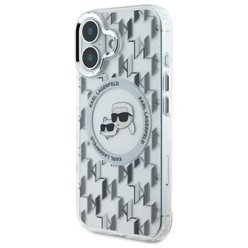 Karl Lagerfeld Hard IML Monogram Karl&Choupette Head MagSafe Case Чехол для Apple iPhone 16 (KLHMP16SHMCKMHT)