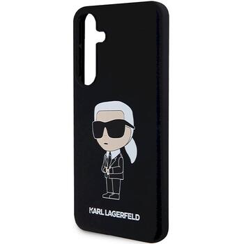 Karl Lagerfeld KLHCS24SSNIKBCK S24 S921 hardcase Aizsargapvalks priekš Silicone Ikonik / melns (KLHCS24SSNIKBCK)