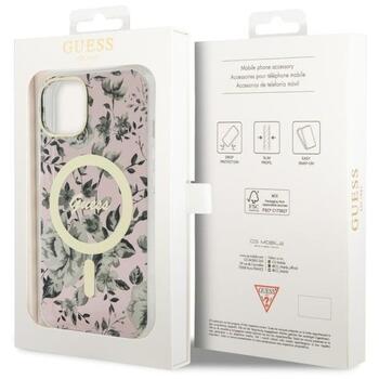 Guess GUHMP14MHCFWSP Hardcase Flower MagSafe Защитный чехол для iPhone 14 Plus / 15 Plus 6.7