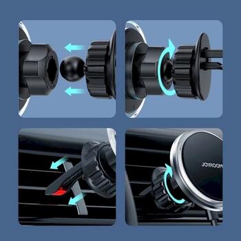 Joyroom JR-ZS291 Car Mount Wireless Charger MagSafe Air Outlet Version Magnētiskais automašīnas turētājs 15W / melns (JR-ZS291)
