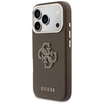 Guess FW Resin Logo Case Aizsargapvalks priekš iPhone 17 Pro / brūns (GUHCP17L5PS4RGGW)