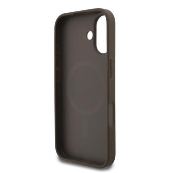 Guess PU Leather 4G Colored Ring MagSafe Case Защитный чехол для iPhone 17 / коричневый (GUHMP17SG4GFRW)