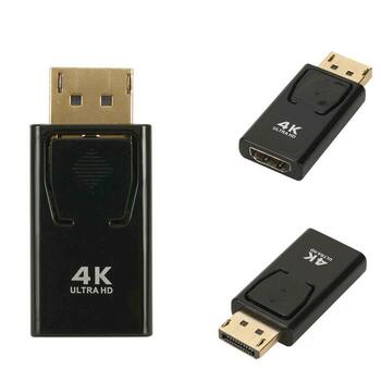 RoGer DisplayPort uz HDMI Adapteris 4K@30Hz (RO-DP2HDMI4K-BK)