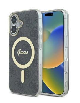 Guess IML 4G MagSafe Защитный Чехол для Apple iPhone 16 (GUHMP16SH4STK)