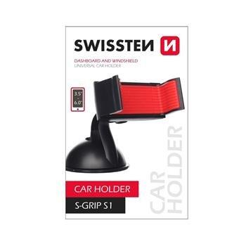 Swissten S-GRIP S1 Premium Универсальный держатель с 360 ротацией на стекло Для устройств 3.5'- 6.0' (SW-CH-S1-B)