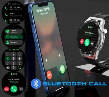 Rubicon RNCE88-1 Smartwatch Смарт-часы с силиконовым ремешком + кожаным ремешком / чёрный (RNCE88-1)